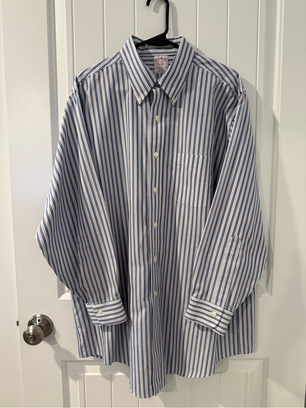 Brooks Brothers Blue and White Striped Dress Shirt